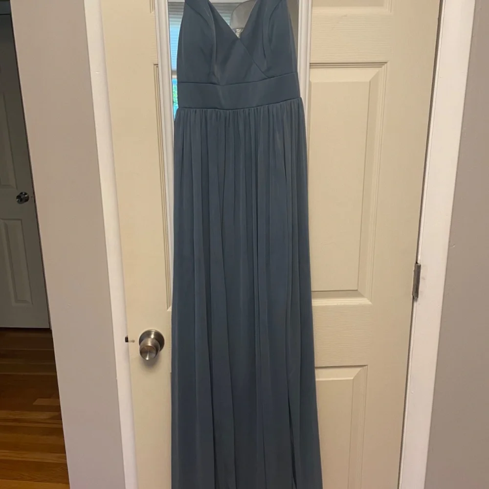 Azazie bridesmaid dress- color stormy - Picture 2 of 3